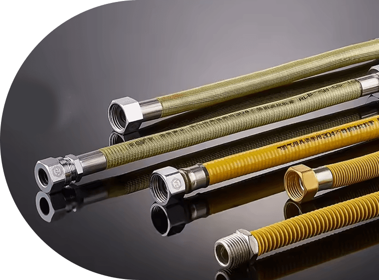 Žltá PVC potiahnutá z nehrdzavejúcej ocele Hadica ZLR-01